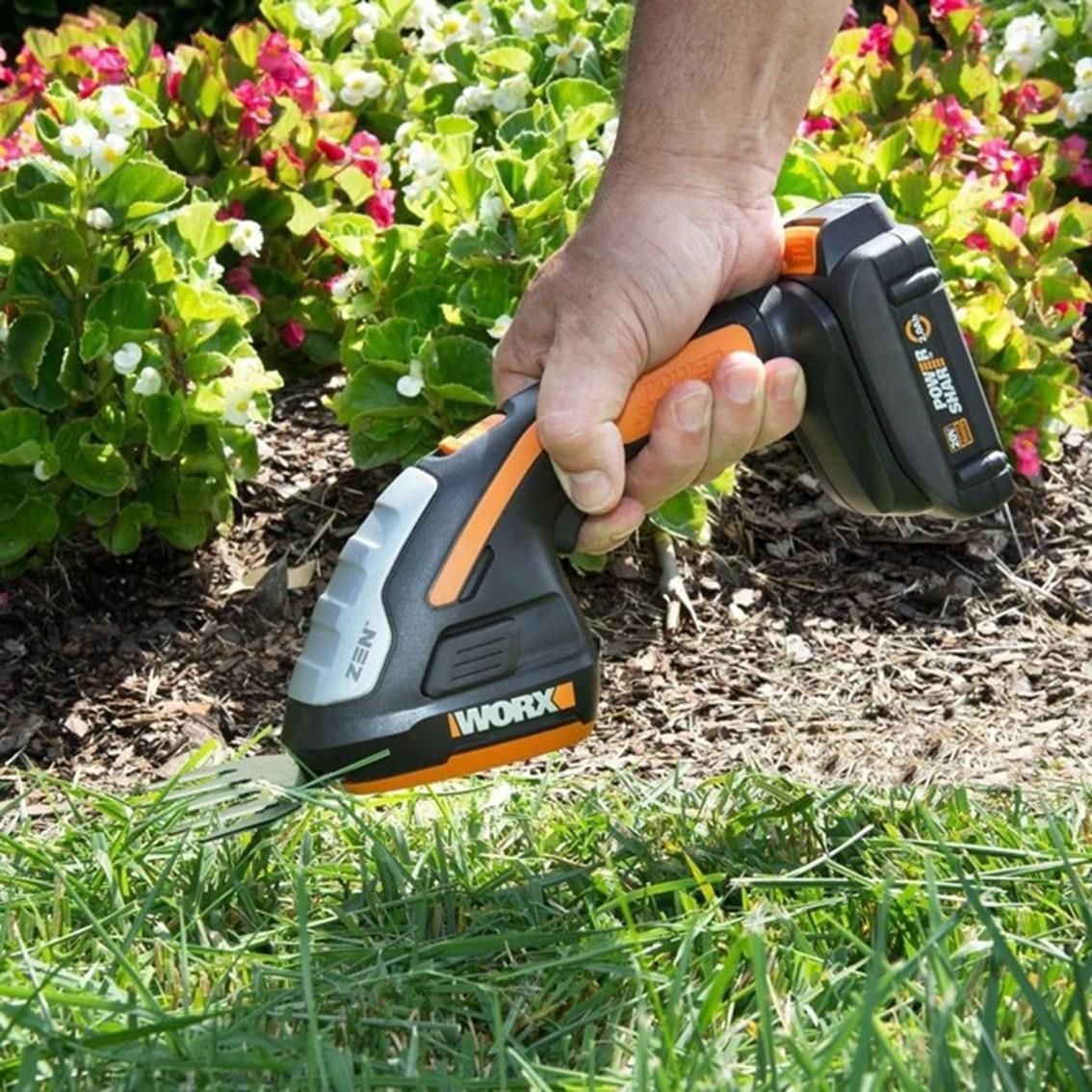 WORX Zen Powershare Cordless Hedge & Grass Trimmer 20V max | no: 1150r/min |10cm Cutting Width Grass | Shear Blade 12/20cm | Cutting Length Shrub Blade |TOOL ONLY – image 4