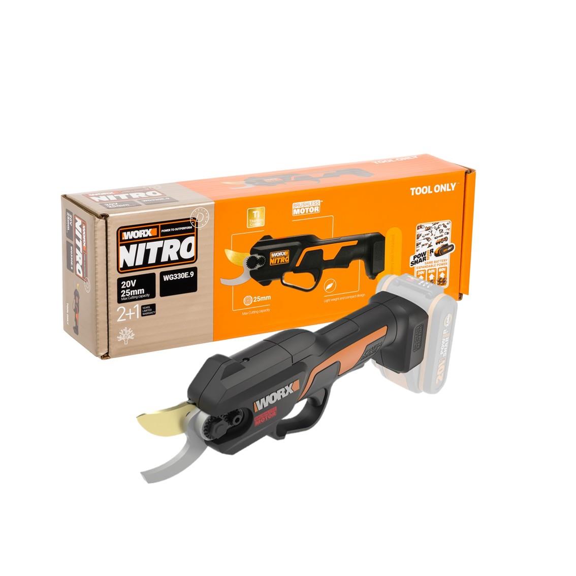 WORX Nitro Cordless Pruning Shear with Brushless Motor 20V | 25mm | TOOL ONLY - main image